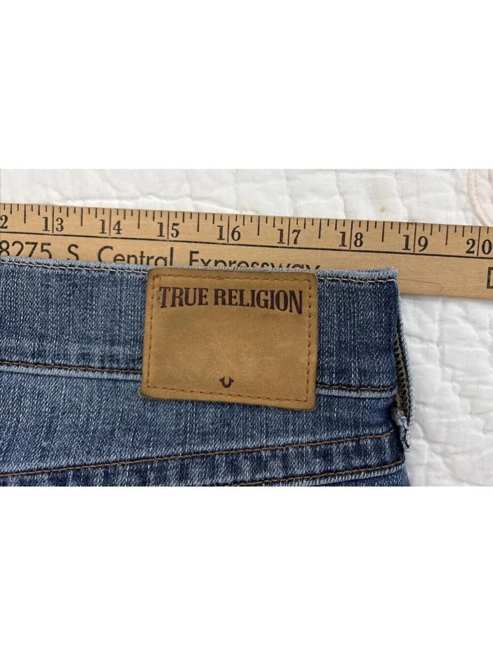 True Religion Ricky Relaxed Straight Jeans Mens 34 (Fits 37x34) Made in USA Y2K